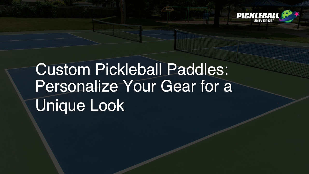 Custom Pickleball Paddles: Personalize Your Gear for a Unique Look