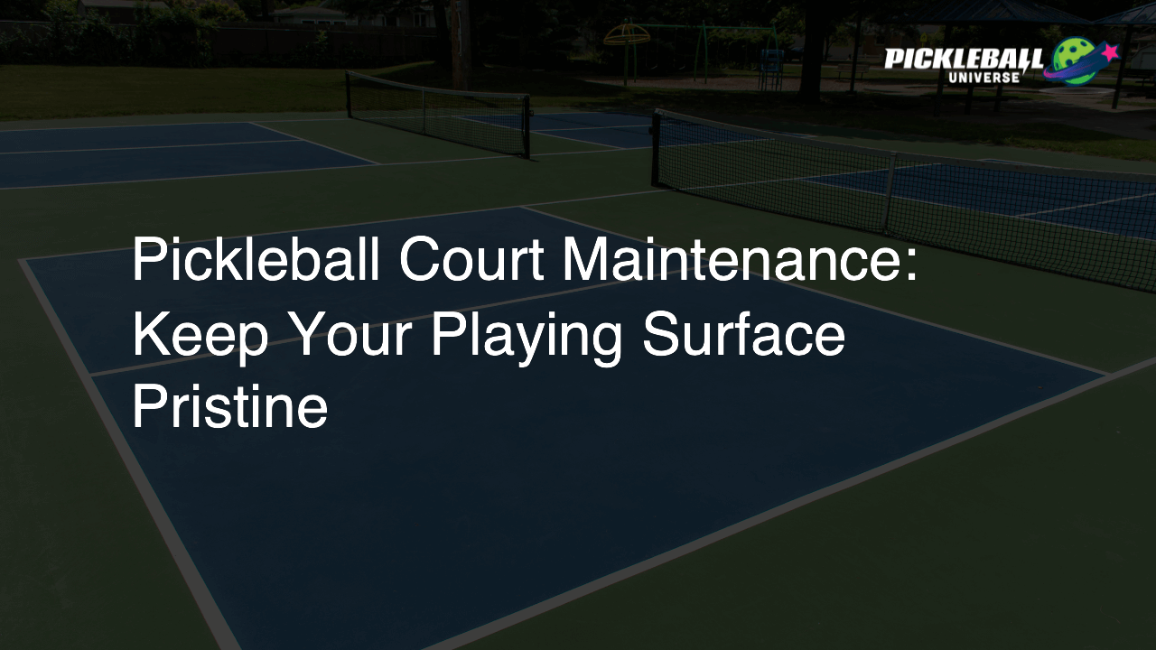 Pickleball Court Maintenance: Keep Your Playing Surface Pristine
