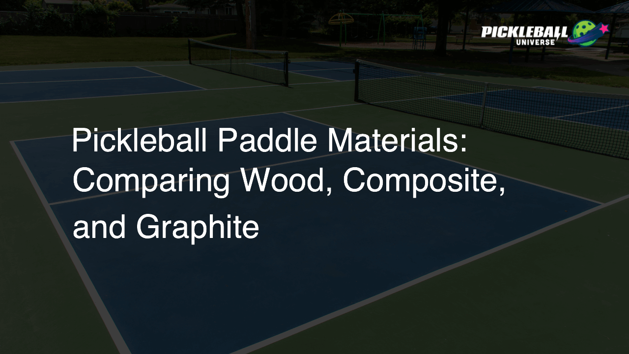 Pickleball Paddle Materials: Comparing Wood, Composite, and Graphite