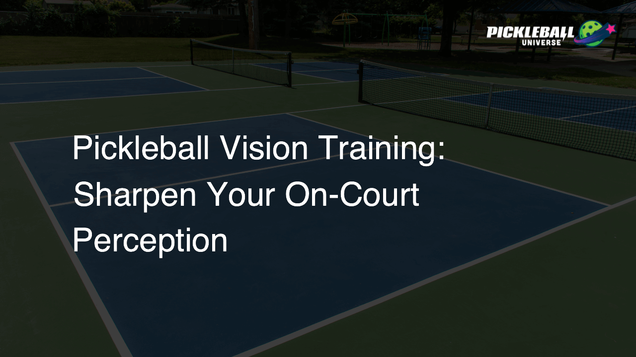 Pickleball Vision Training: Sharpen Your On-Court Perception