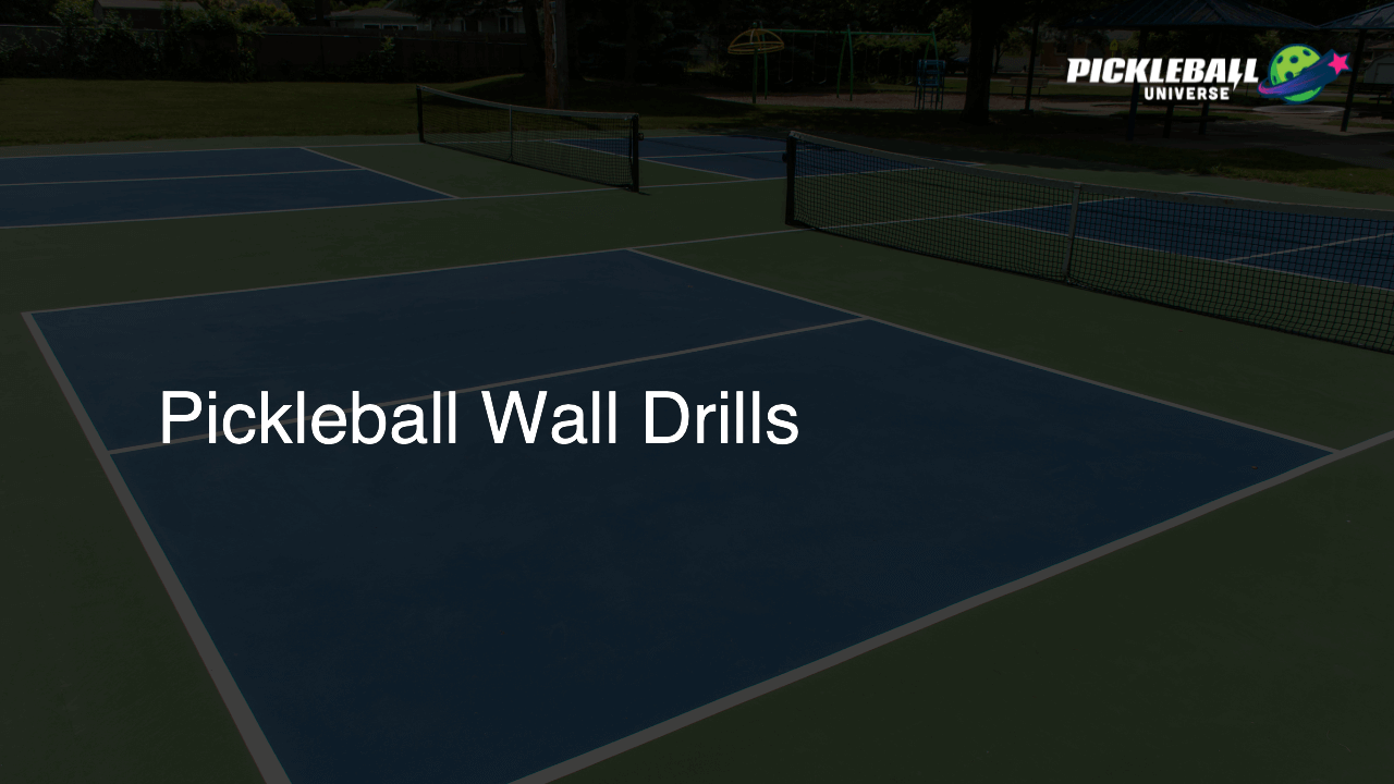 Pickleball Wall Drills